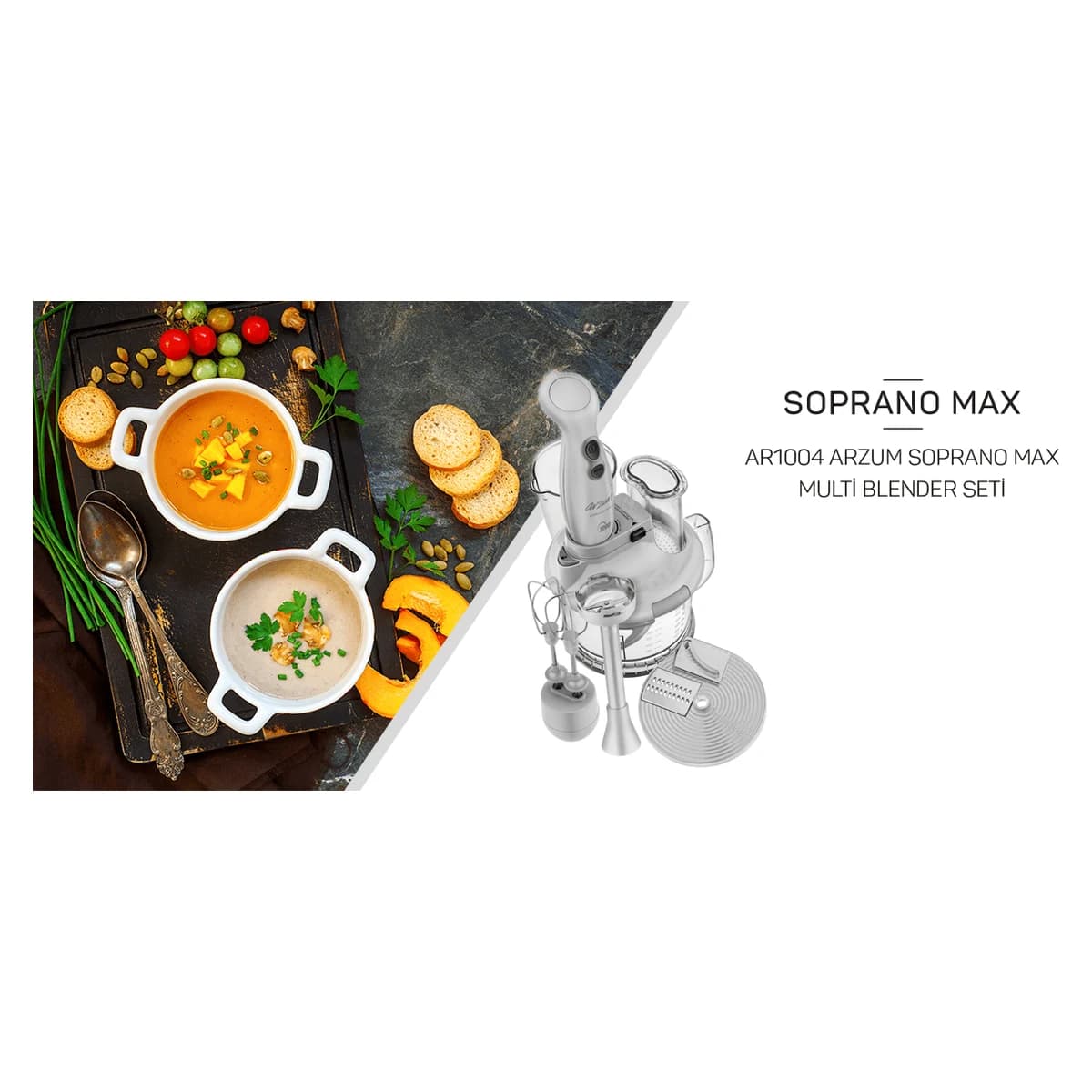 Arzum AR1004 Soprano Max Multi Blender Seti, Beyaz görsel 3