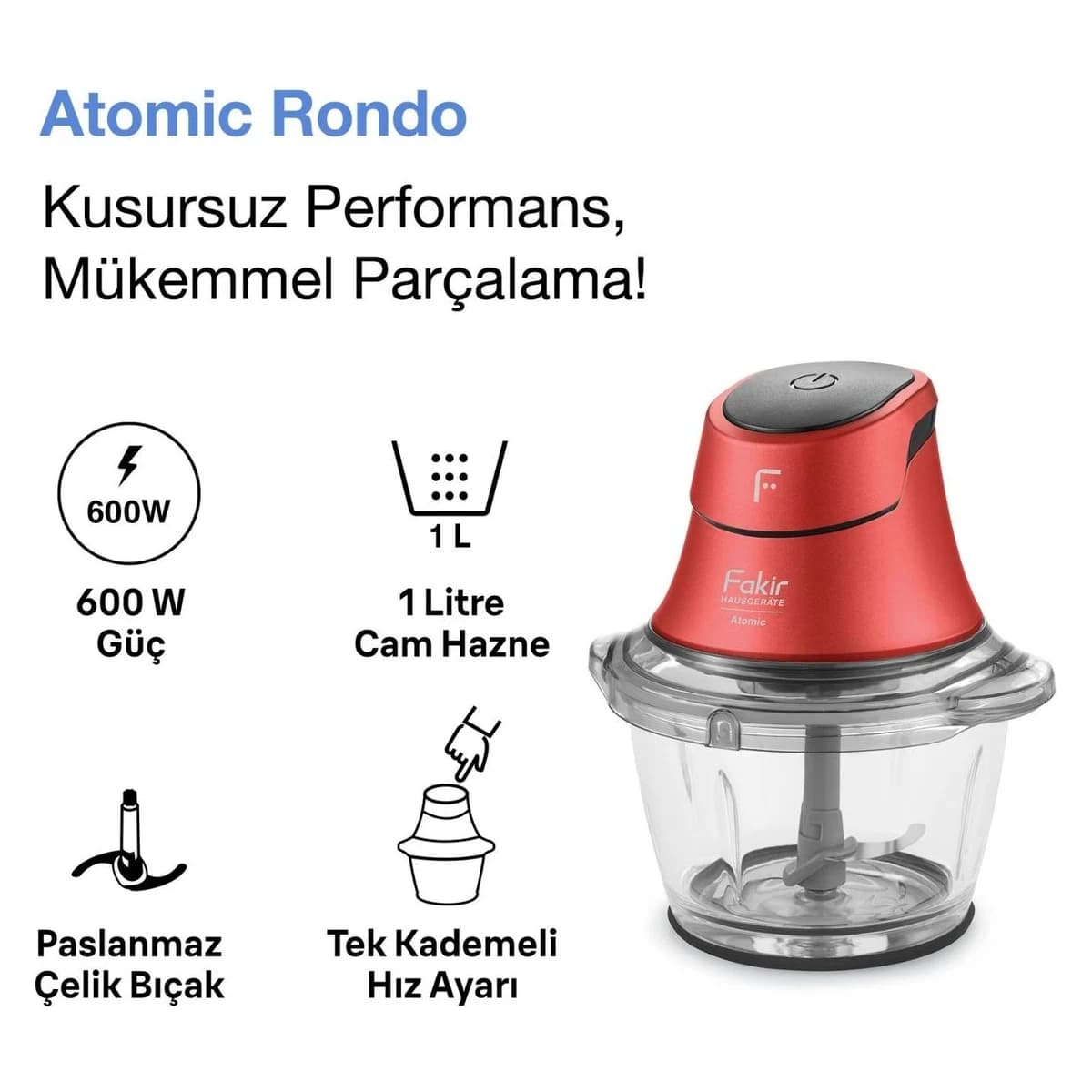 Fakir Atomic Doğrayıcı & Rondo Rouge görsel 2