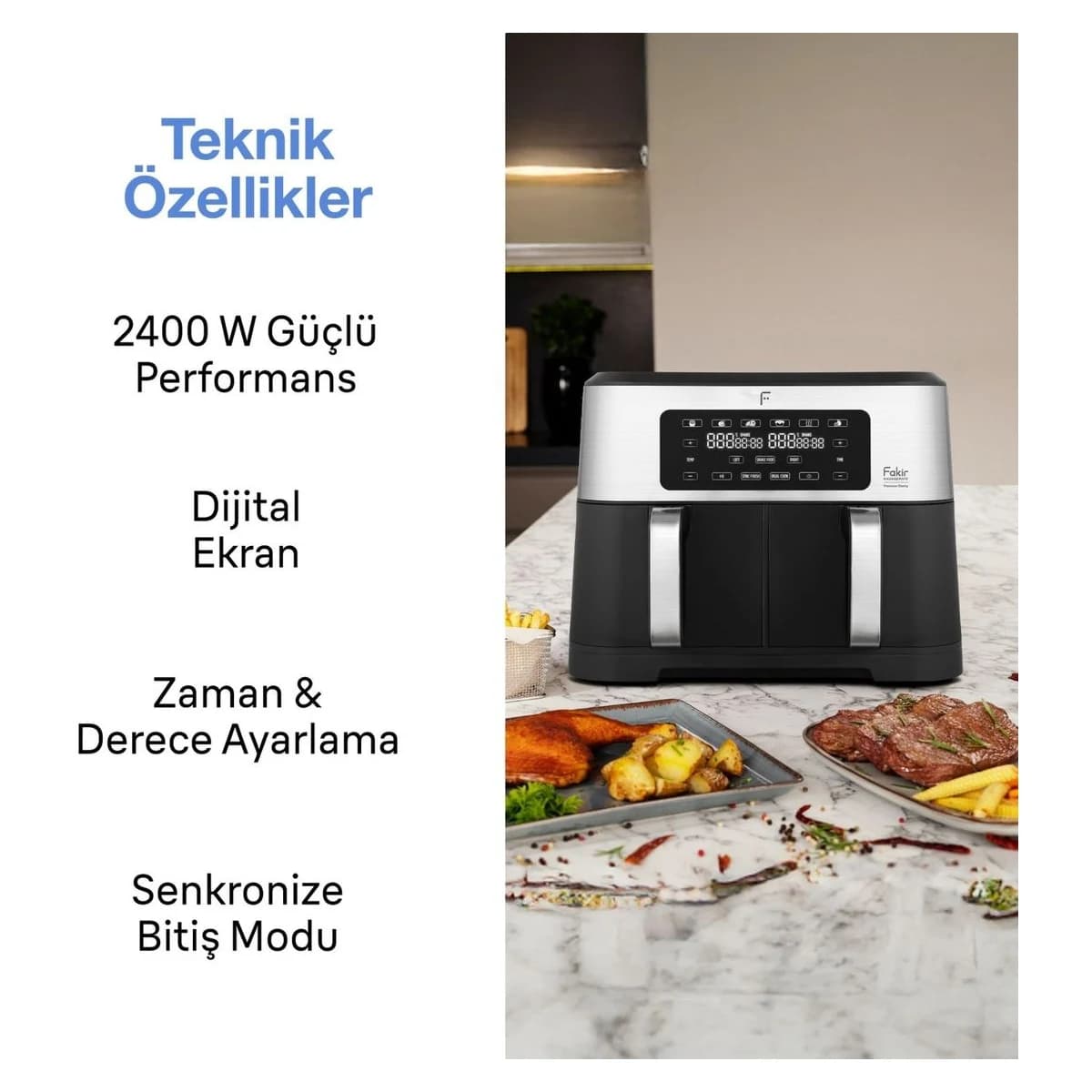 Fakir Premium Chefry Hava Fritöz & Airfryer görsel 3