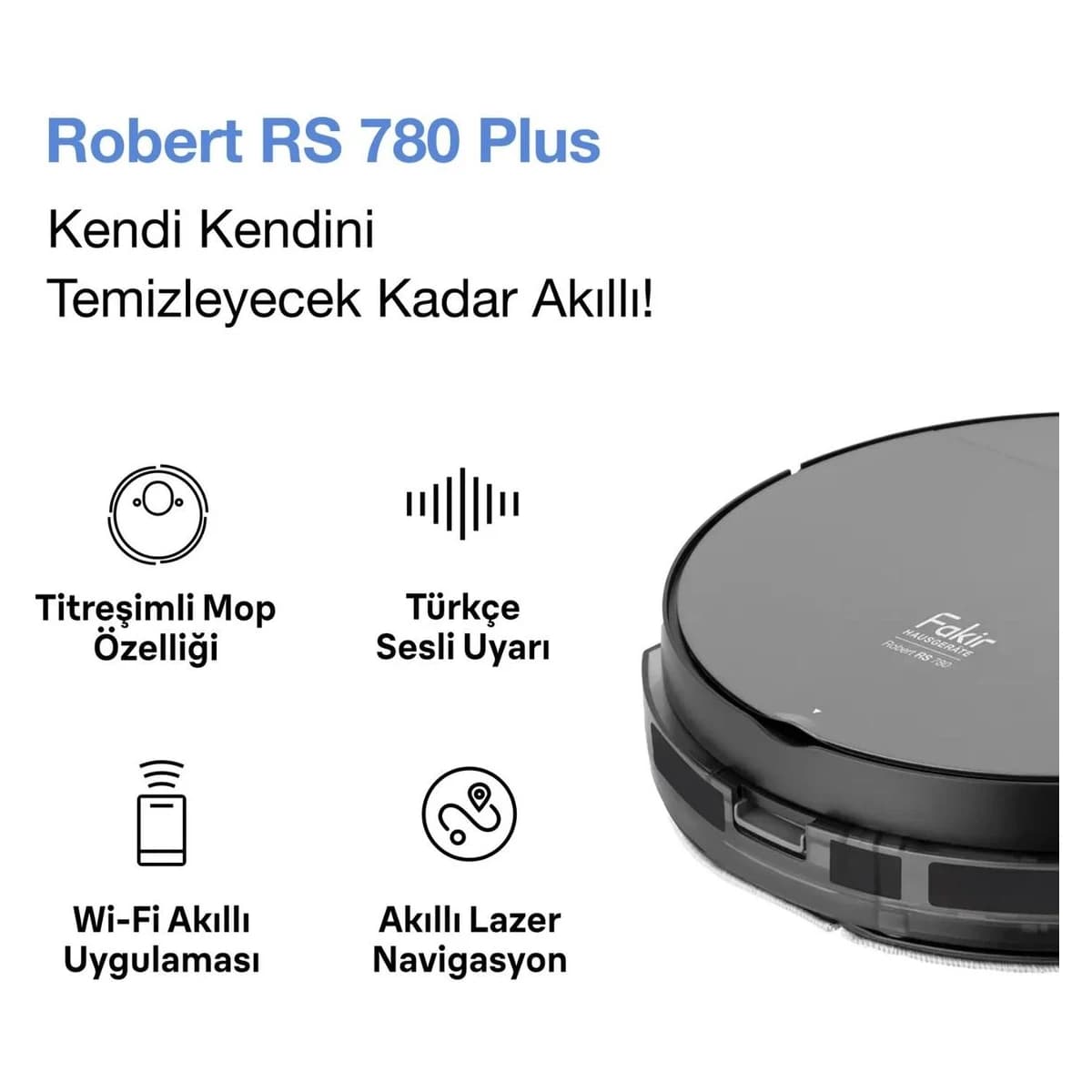Fakir Robert RS 780 Plus Robot Süpürge görsel 2