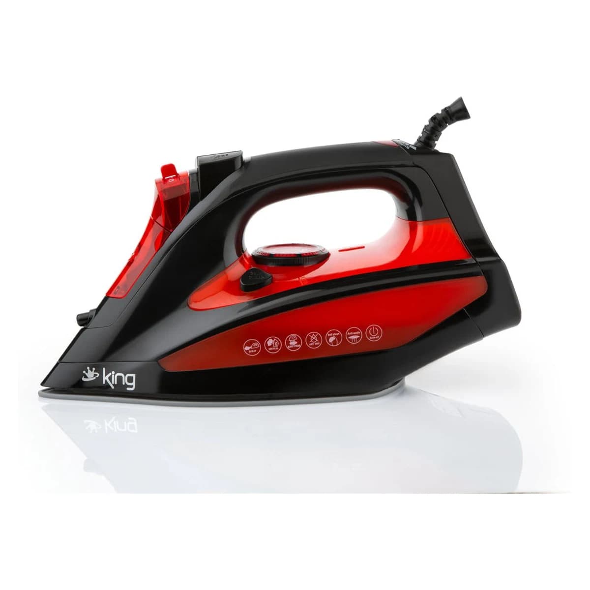 King KBÜ703 Osborn Otomatik Buharlı Ütü Kırmızı görsel 6
