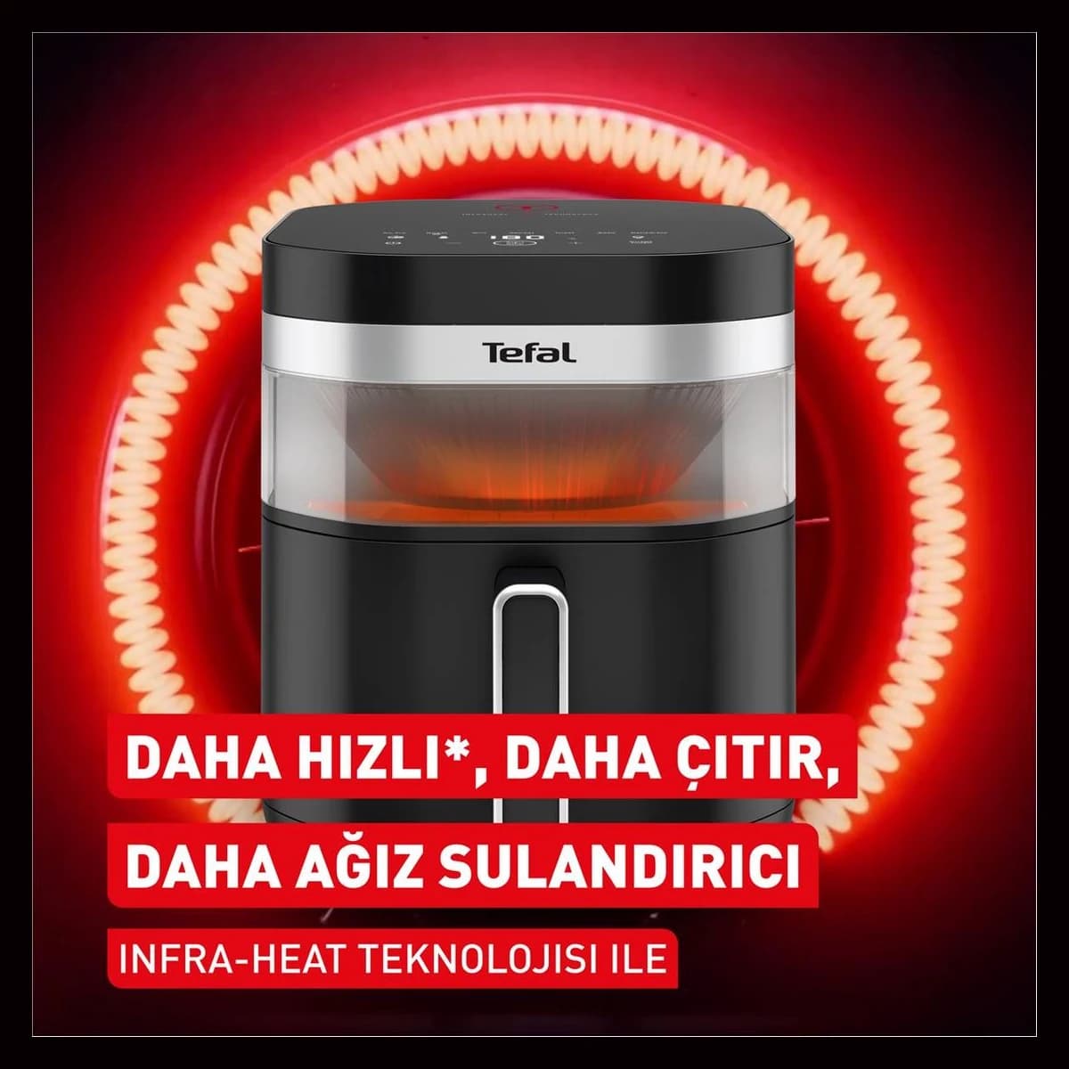 Tefal Easy Fry Infrared 2000 Watt Airfryer Fritöz 7 Litre görsel 3