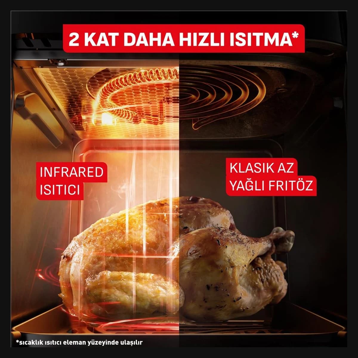 Tefal Easy Fry Infrared 2000 Watt Airfryer Fritöz 7 Litre görsel 6