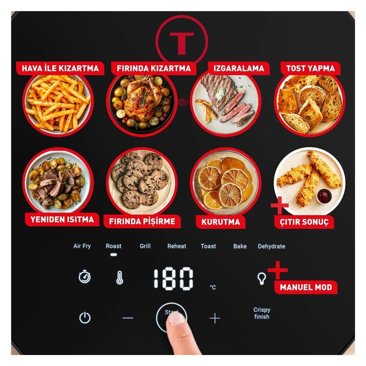 Tefal Easy Fry Infrared 2000 Watt Airfryer Fritöz 7 Litre görsel 7